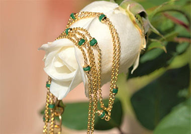 Collana a rosario con smeraldi 2