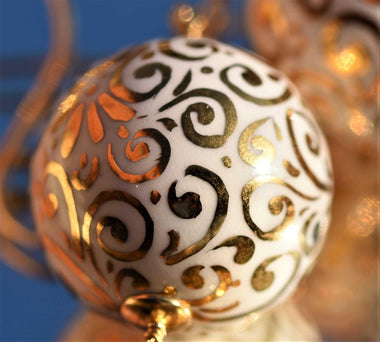 Collana trasformabile in ceramica dipinta oro 24k