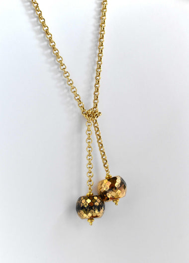 Collana trasformabile in onice dipinto a mano con oro 24k