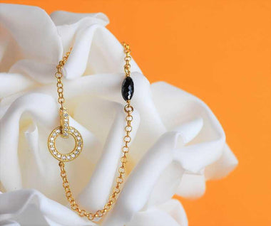 Bracciale con diamante nero