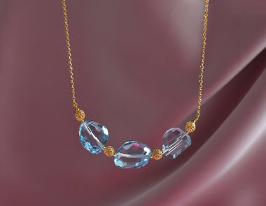 Collana in argento con topazio