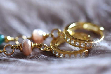 Orecchini pietra di luna e agata