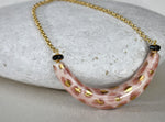 Collana animalier in ceramica e onice dipinto oro 24k