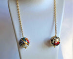 Collana trasformabile con ceramica dipinta oro 24K
