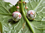 Orecchini in maiolica e perle