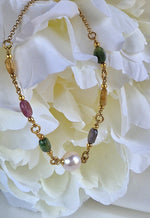 Bracciale con tormaline e perla
