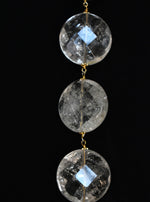 Collana con cristallo di rocca e lapislazzuli dipinto oro 24 kt