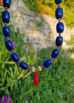 Collana con rubini e agata