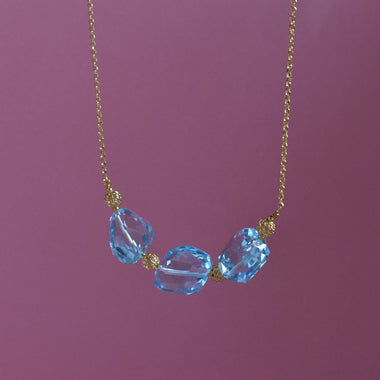 Collana in argento con topazio