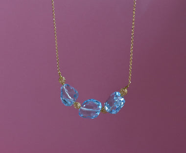 Collana in argento con topazio
