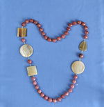 Collana lunga con agata e corno