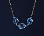 Girocollo di topazio e diamante di Herkimer