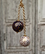 Collana trasformabile con ceramica dipinta oro zecchino