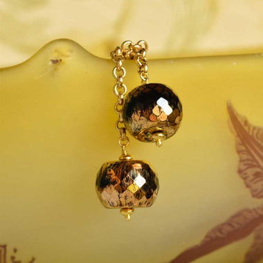Collana trasformabile in onice dipinto a mano con oro 24k