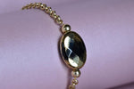 Bracciale donna con onice dipinto a mano oro 24k