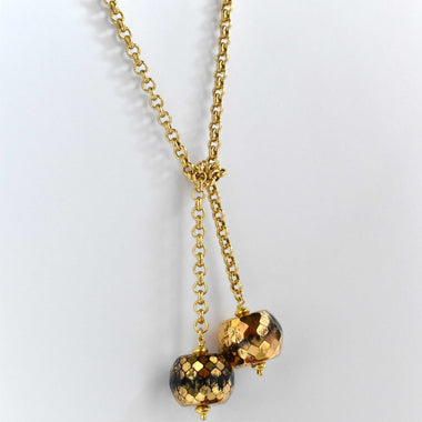 Collana trasformabile in onice dipinto a mano con oro 24k