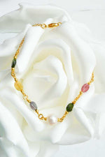 Bracciale con tormaline e perla