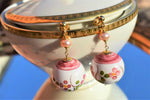 Orecchini in maiolica e perle