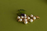 Collana donna in argento placcato oro 18k e perle