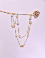 Collana donna in argento placcato oro 18k e perle