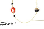 Collana di corallo spinello e onice