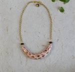 Collana animalier in ceramica e onice dipinto oro 24k