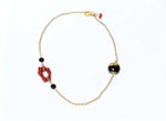 Collana di corallo spinello e onice