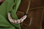 Collana animalier in ceramica e onice dipinto oro 24k