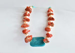 Bracciale di corallo perle e turchese