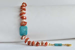 Bracciale di corallo perle e turchese