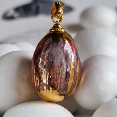 Girocollo con ceramica dipinta con oro 24k