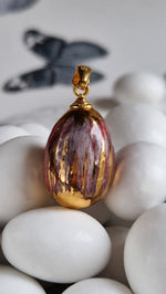 Girocollo con ceramica dipinta con oro 24k