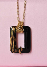 Girocollo con onice dipinto a mano oro 24k