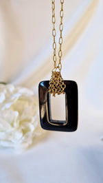 Girocollo con onice dipinto a mano oro 24k