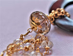 Girocollo con onice e cristallo di rocca dipinto oro 24k