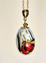 Girocollo con pendente in ceramica dipinta oro 24k