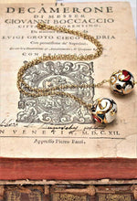 Collana trasformabile con ceramica dipinta oro 24K