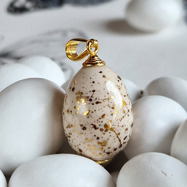 Girocollo con pendente in ceramica dipinta oro 24kt