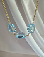 Girocollo di topazio e diamante di Herkimer