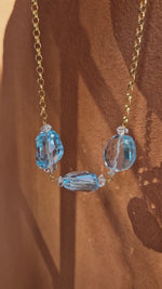 Girocollo di topazio e diamante di Herkimer