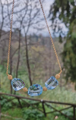 Collana in argento con topazio