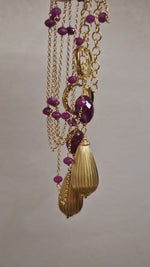 Orecchni e collana con rubino