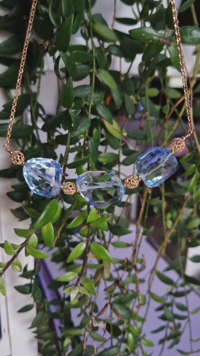 Collana in argento con topazio