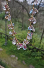 Collana con topazio, peridoto, ametista, quarzo e cristallo di rocca