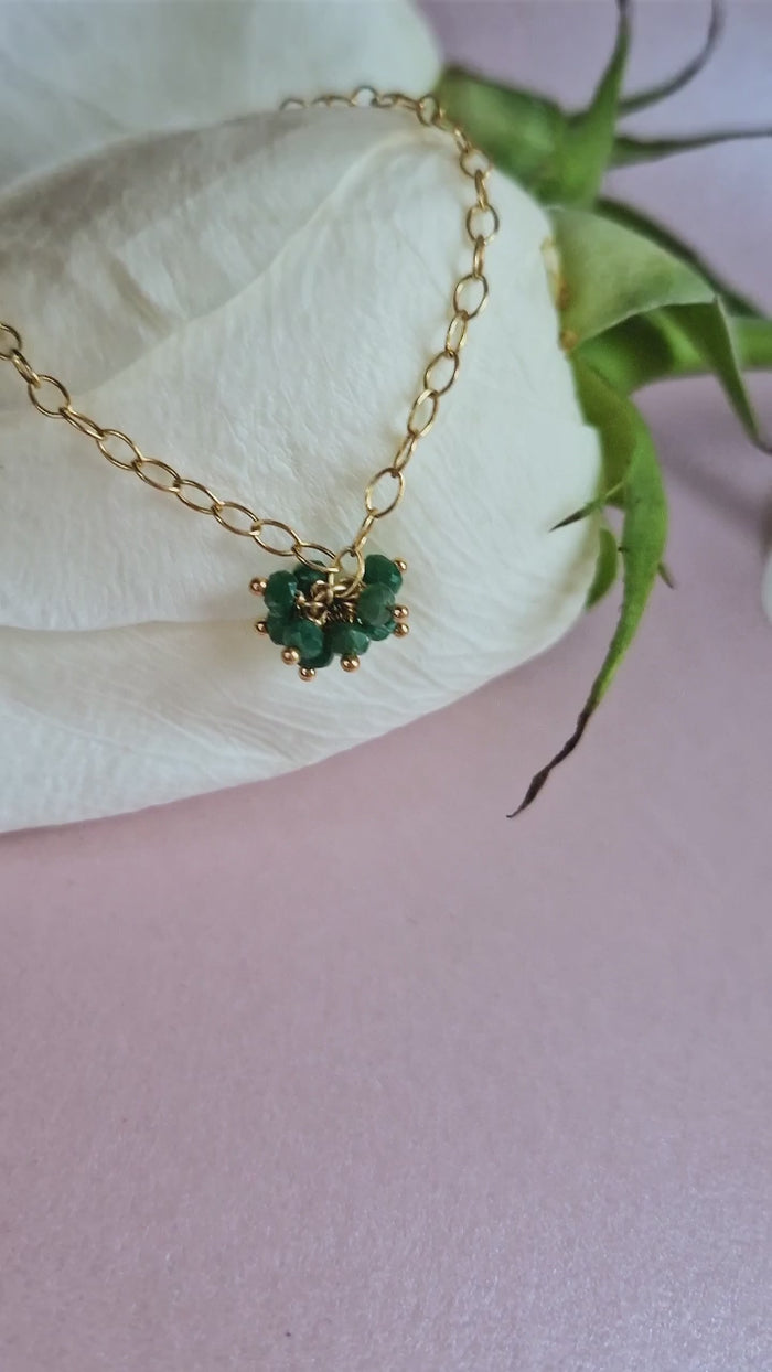 Bracciale con smeraldi naturali