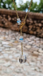 Collana tpazio e cristallo di rocca